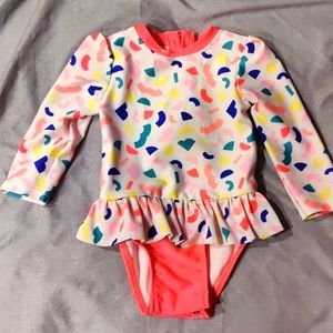 Cat & Jack One Piece Rashguard bathing suit